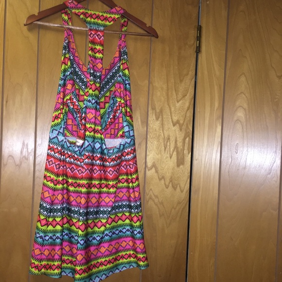 Nanette Lepore Summer Dress Neon Geometric Print - Picture 6 of 8